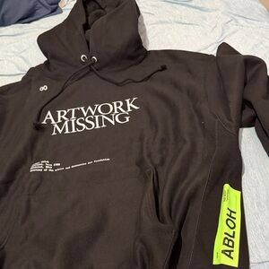 Virgil Abloh Artwork Missing special edition hoodie. Never been worn. Size XL